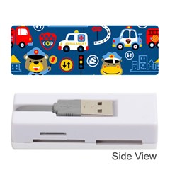 Car Cars Seamless Pattern Vector Rescue Team Cartoon Memory Card Reader (stick) by Wegoenart