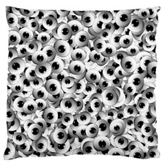 Eyes Drawing Motif Random Pattern Large Flano Cushion Case (two Sides) by dflcprintsclothing