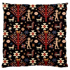 Carpet-symbols Large Flano Cushion Case (two Sides) by Gohar