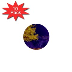 Landscape Illustration Night Light 1  Mini Buttons (10 Pack)  by Wegoenart