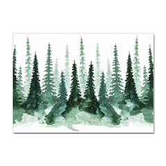 Tree Watercolor Painting Pine Forest Green  Nature Sticker A4 (100 Pack) by Wegoenart