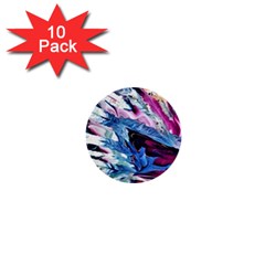 Feathers 1  Mini Buttons (10 Pack)  by kaleidomarblingart