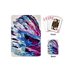 Feathers Playing Cards Single Design (mini) by kaleidomarblingart