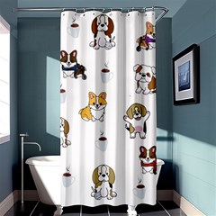 Hot Chocolate Puppies Hot Cocoa Shower Curtain 36  X 72  (stall)  by Wegoenart