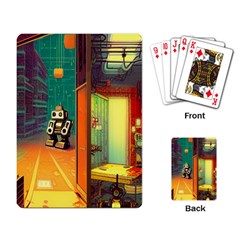 Illustration Robot Cute Sweet Futuristic Playing Cards Single Design (rectangle) by Wegoenart