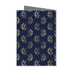 Gold Mermaids Silhouettes Mini Greeting Cards (pkg Of 8) by ConteMonfrey