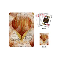 Hot Air Balloon Balloon Map Seamless Pattern Playing Cards Single Design (mini) by Wegoenart