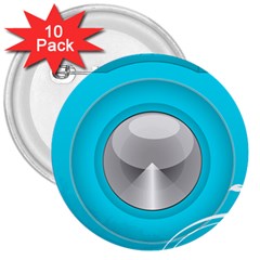 Blue Washing Machine, Electronics 3  Buttons (10 Pack)  by Jancukart