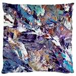 Abstract cross currents Large Flano Cushion Case (Two Sides) Back