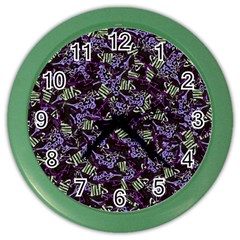 Abstract Collage Random Pattern Color Wall Clock by dflcprintsclothing