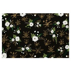 Black And White Floral Textile Digital Art Abstract Pattern Banner And Sign 6  X 4  by danenraven