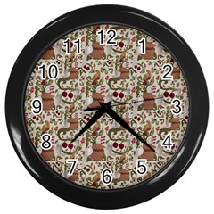 Ornaments Wall Clock (black) by Gohar