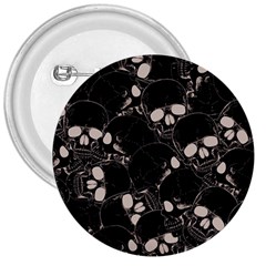 Skull Pattern 3  Buttons by Valentinaart
