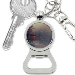 Morning River Forest Autumn Misty Morning Stream Bottle Opener Key Chain by danenraven