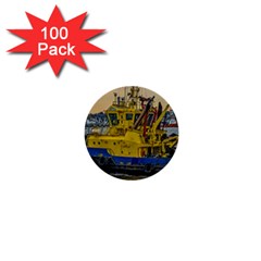 Tugboat Sailing At River, Montevideo, Uruguay 1  Mini Buttons (100 Pack)  by dflcprintsclothing