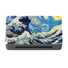 The Great Wave Of Kanagawa Painting Starry Night Vincent Van Gogh Memory Card Reader With Cf by danenraven
