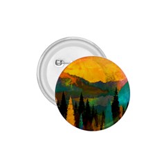 Trees Mountains Sun Sunrise Warm Red Yellow 1 75  Buttons by danenraven