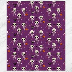 Background Halloween Pattern Pumpkin Skeleton Bat Canvas 8  X 10  by Ravend