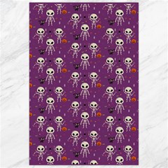 Background Halloween Pattern Pumpkin Skeleton Bat Canvas 24  X 36  by Ravend