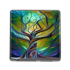 Tree Magical Colorful Abstract Metaphysical Memory Card Reader (square 5 Slot) by Ravend