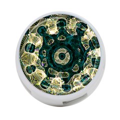 Fractal Glowing Kaleidoscope Wallpaper Art Design 4-port Usb Hub (one Side) by Ravend