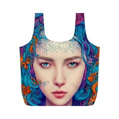 Pepper Colors Girl Full Print Recycle Bag (m) by Sparkle