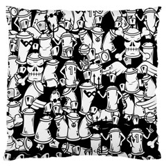 Graffiti Spray Can Characters Seamless Pattern Standard Flano Cushion Case (two Sides) by Pakemis