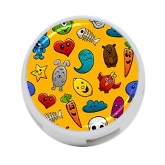 Graffiti Characters Seamless Ornament 4-port Usb Hub (one Side) by Pakemis