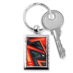 Graffiti Detail Wallpaper Texture Background Key Chain (Rectangle) Front