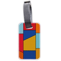 Dotted Colors Background Pop Art Style Vector Luggage Tag (two Sides) by Pakemis