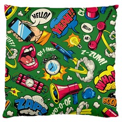 Pop Art Colorful Seamless Pattern Large Flano Cushion Case (one Side) by Pakemis