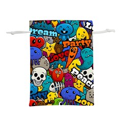 Graffiti Characters Seamless Pattern Lightweight Drawstring Pouch (m) by Pakemis
