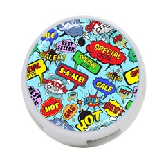 Comic Bubbles Seamless Pattern 4-port Usb Hub (two Sides) by Pakemis