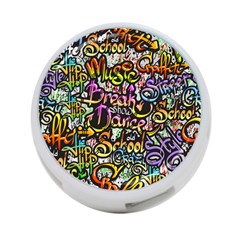 Graffiti Word Seamless Pattern 4-port Usb Hub (one Side) by Pakemis