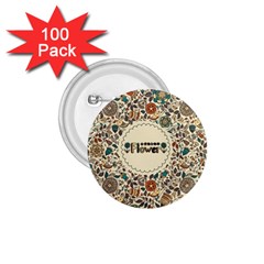 Seamless Pattern With Flower Birds 1 75  Buttons (100 Pack)  by Pakemis