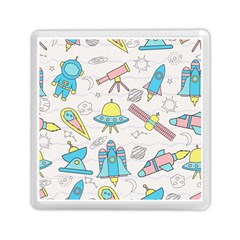 Cute-seamless-pattern-with-space Memory Card Reader (square) by Pakemis