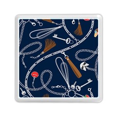 Chains-seamless-pattern Memory Card Reader (square) by Pakemis