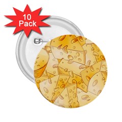 Cheese-slices-seamless-pattern-cartoon-style 2 25  Buttons (10 Pack)  by Pakemis