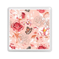 Beautiful-seamless-spring-pattern-with-roses-peony-orchid-succulents Memory Card Reader (square) by Pakemis