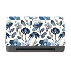 Indigo-watercolor-floral-seamless-pattern Memory Card Reader With Cf by Pakemis