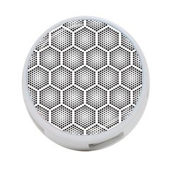 Halftone-tech-hexagons-seamless-pattern 4-port Usb Hub (two Sides) by Pakemis