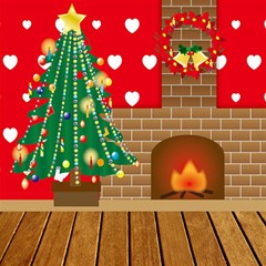 Christmas Room Play Mat (rectangle) by artworkshop