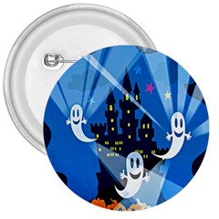 Halloween Ghosts Haunted House 3  Buttons by artworkshop