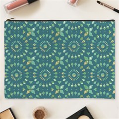 Kaleidoscope Hunter Green Cosmetic Bag (xxxl) by Mazipoodles