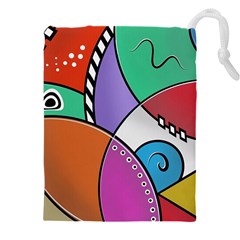 Modern Art Drawstring Pouch (4xl) by gasi