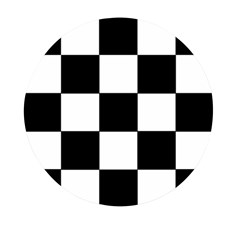 Grid-domino-bank-and-black Mini Round Pill Box (pack Of 3) by BangZart