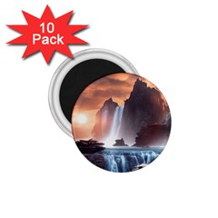 Water Waterfall Nature River Lake Planet Fantasy 1 75  Magnets (10 Pack)  by Uceng