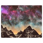 Mountain Space Galaxy Stars Universe Astronomy Double Sided Flano Blanket (Medium) 60 x50  Blanket Back