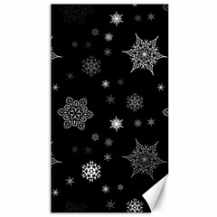 Christmas Snowflake Seamless Pattern With Tiled Falling Snow Canvas 40  X 72  by Uceng