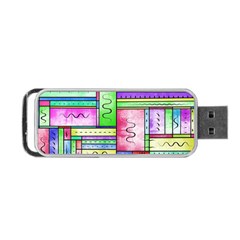 Colorful Pattern Portable Usb Flash (two Sides) by gasi